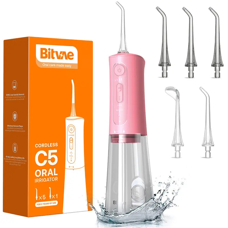 Bitvae Water Flosser with 3 Cleaning Modes,Cordless Oral Irrigator C5